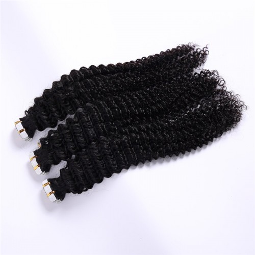 Human Hair Tape In Extensions Kinky Curl（20pcs/set） | Human Hair Wig | Lace Front
